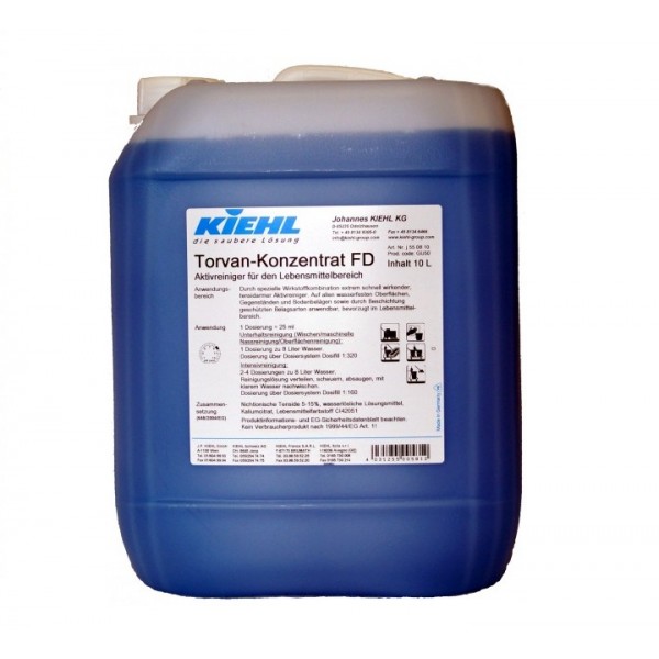 Torvan FD 10L Kiehl Detergent profesional concentrat activ domenii alimentare Torvan FD 10L Kiehl Detergent profesional concentrat activ domenii alimentare